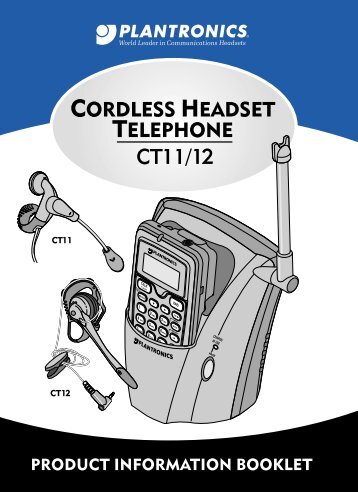 CT11 User Guide and CT12 User Guide - Plantronics