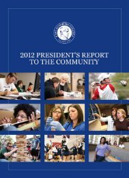 President's Report To The Community - Carl Sandburg College