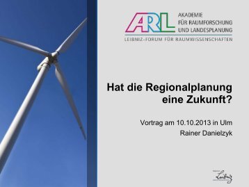 Hat die Regionalplanung eine Zukunft? - ARL