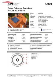 C909 Solar Collector Factsheet He Jia HCA-58/30