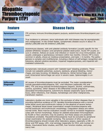 Idiopathic Thrombocytopenic Purpura (ITP) - Pathology