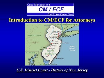ECF Training Packet (PDF) - for the District of New Jersey