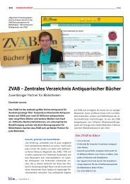 ZVab – Zentrales Verzeichnis antiquarischer bücher - B.I.T. online