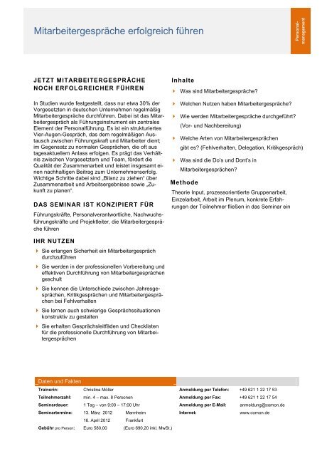 FLYER mit ANMELDUNG - Com on Business Coaching Center