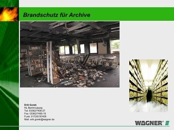 Brandschutz für Archive