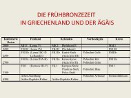 DIE FRÜHBRONZEZEIT IN GRIECHENLAND UND DER ÄGÄIS