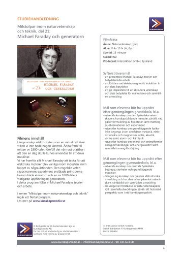 Michael Faraday och generatorn - SLI.se