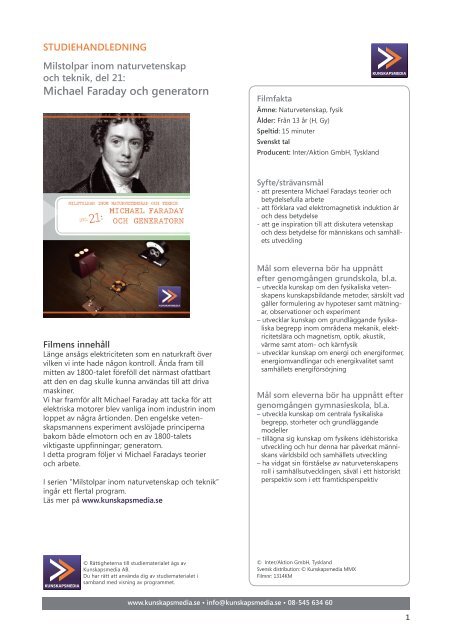 Michael Faraday och generatorn - SLI.se