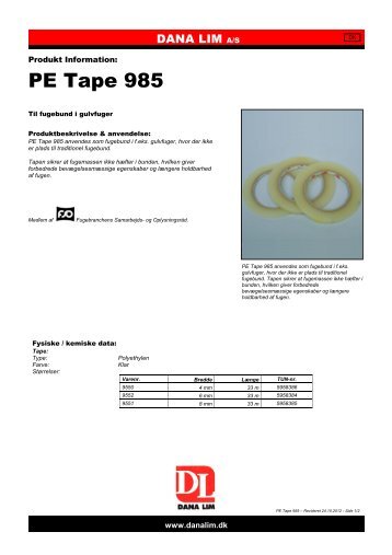 PE Tape 985 - Dana Lim A/S