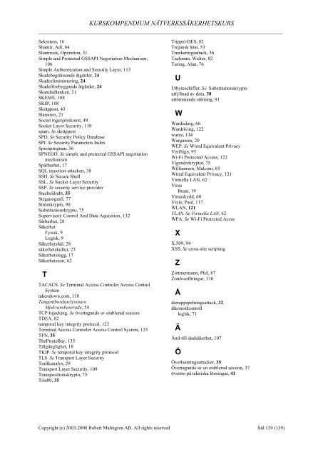 Lectures for 2008 - KTH