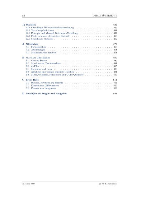 Mathematik fÃ¼r Physiker - Numerische Physik: Modellierung