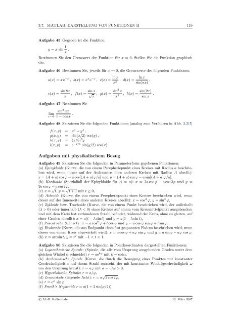 Mathematik fÃ¼r Physiker - Numerische Physik: Modellierung