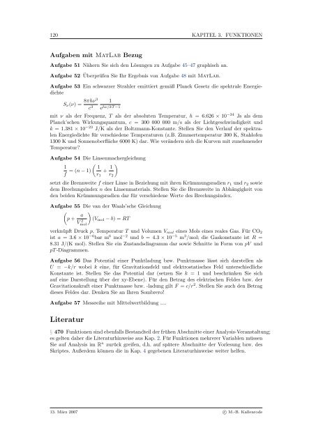 Mathematik fÃ¼r Physiker - Numerische Physik: Modellierung