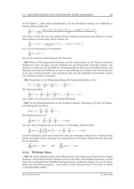 Mathematik fÃ¼r Physiker - Numerische Physik: Modellierung