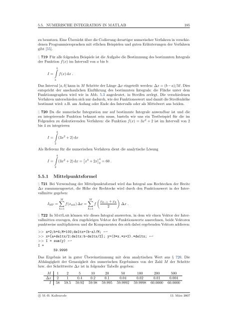 Mathematik fÃ¼r Physiker - Numerische Physik: Modellierung