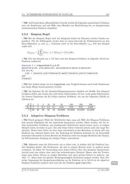 Mathematik fÃ¼r Physiker - Numerische Physik: Modellierung