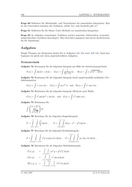 Mathematik fÃ¼r Physiker - Numerische Physik: Modellierung