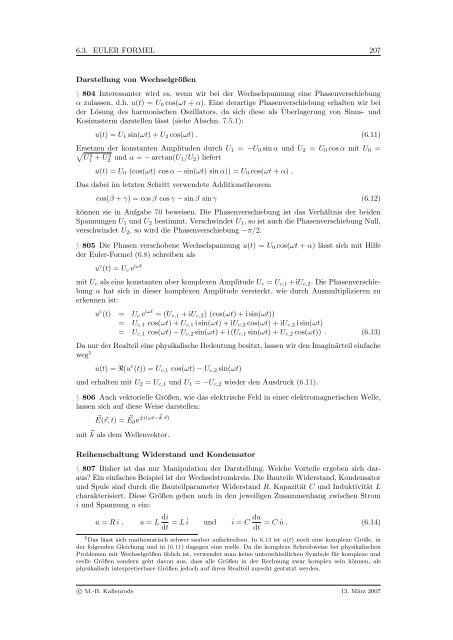 Mathematik fÃ¼r Physiker - Numerische Physik: Modellierung