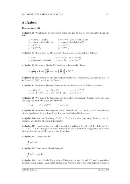 Mathematik fÃ¼r Physiker - Numerische Physik: Modellierung