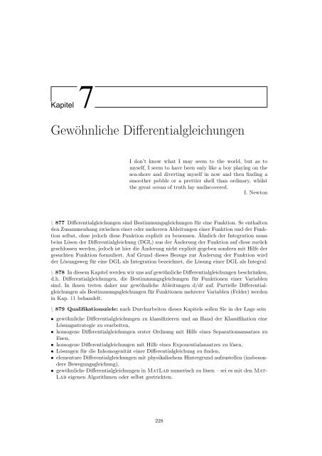 Mathematik fÃ¼r Physiker - Numerische Physik: Modellierung