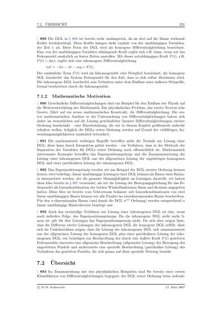 Mathematik fÃ¼r Physiker - Numerische Physik: Modellierung