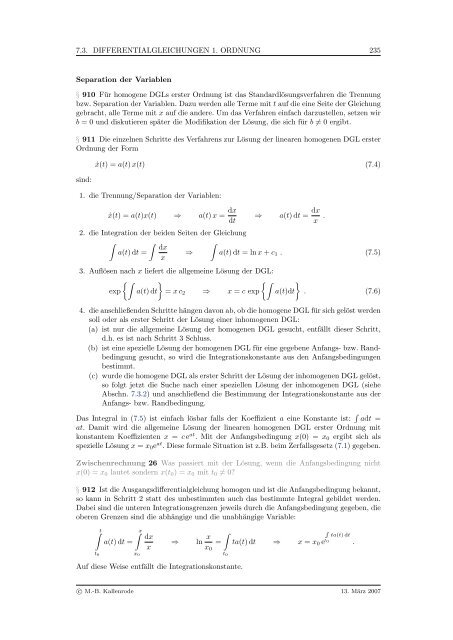 Mathematik fÃ¼r Physiker - Numerische Physik: Modellierung