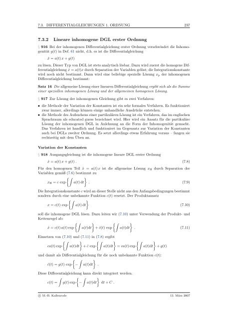 Mathematik fÃ¼r Physiker - Numerische Physik: Modellierung