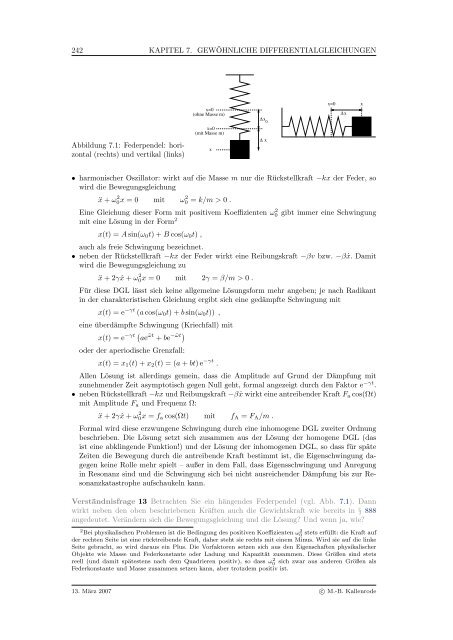 Mathematik fÃ¼r Physiker - Numerische Physik: Modellierung