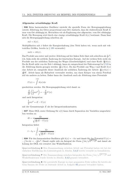 Mathematik fÃ¼r Physiker - Numerische Physik: Modellierung