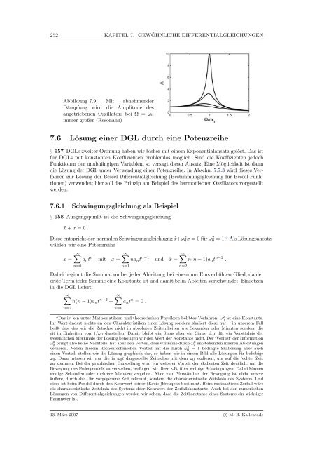 Mathematik fÃ¼r Physiker - Numerische Physik: Modellierung