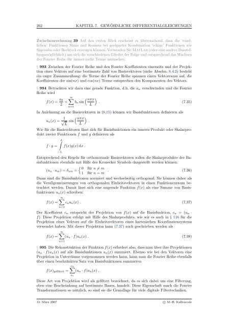 Mathematik fÃ¼r Physiker - Numerische Physik: Modellierung