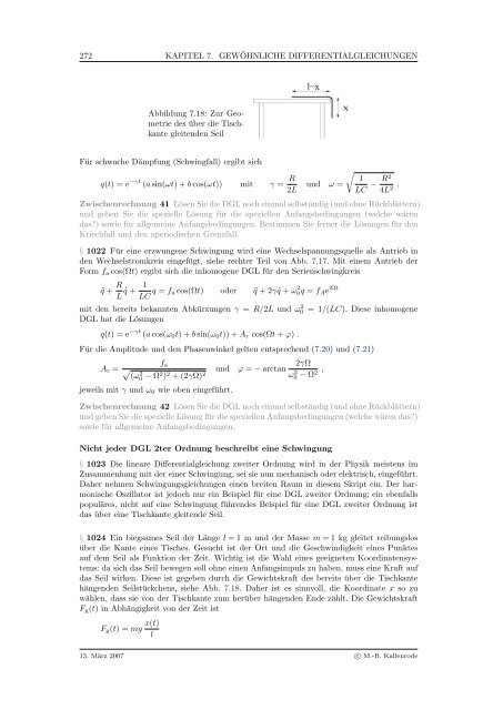 Mathematik fÃ¼r Physiker - Numerische Physik: Modellierung