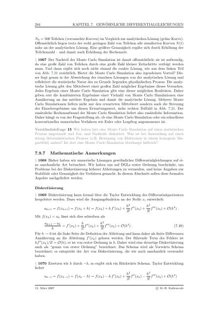 Mathematik fÃ¼r Physiker - Numerische Physik: Modellierung