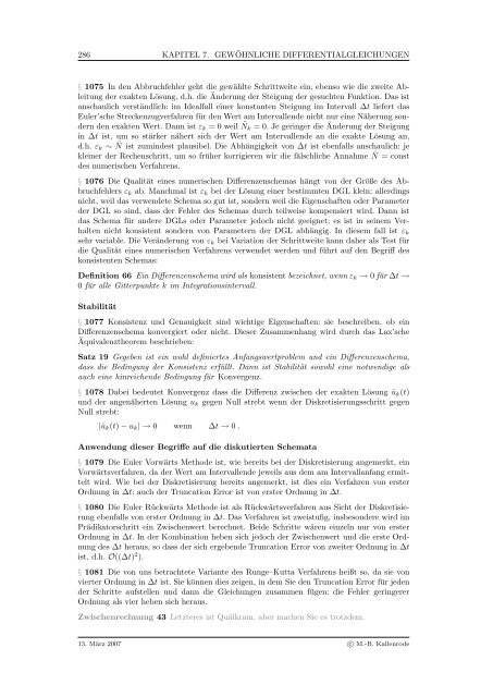 Mathematik fÃ¼r Physiker - Numerische Physik: Modellierung