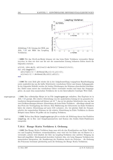 Mathematik fÃ¼r Physiker - Numerische Physik: Modellierung