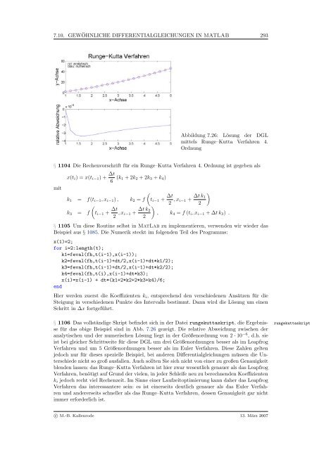 Mathematik fÃ¼r Physiker - Numerische Physik: Modellierung