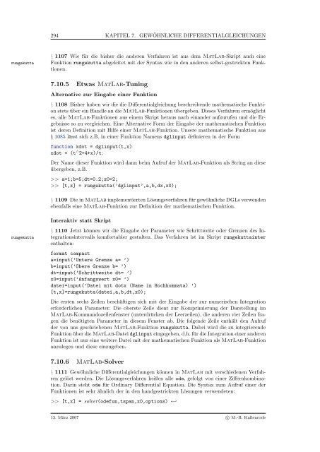 Mathematik fÃ¼r Physiker - Numerische Physik: Modellierung