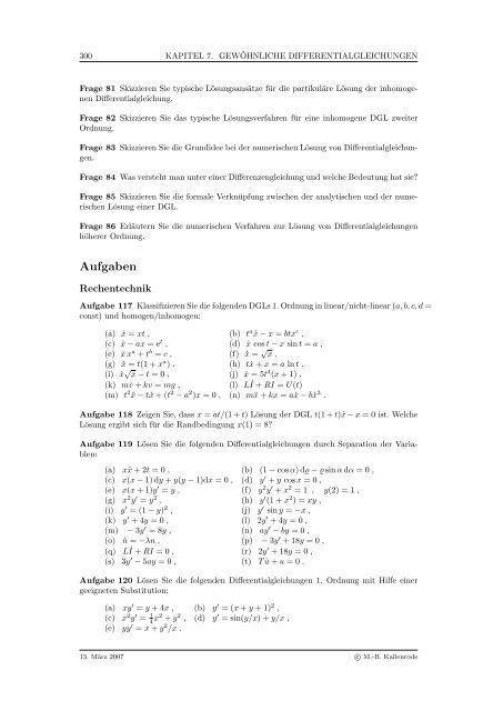 Mathematik fÃ¼r Physiker - Numerische Physik: Modellierung