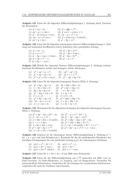 Mathematik fÃ¼r Physiker - Numerische Physik: Modellierung