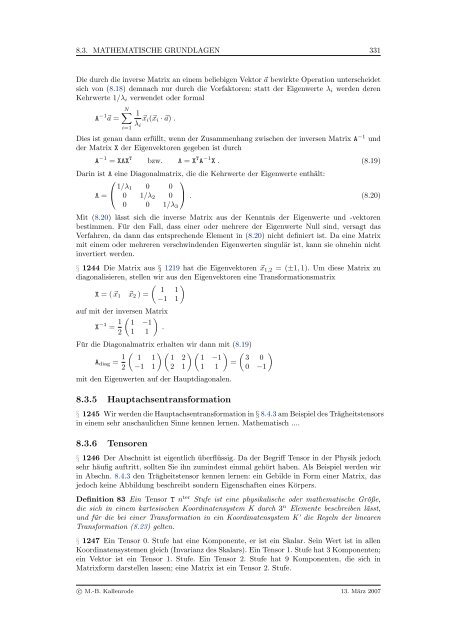 Mathematik fÃ¼r Physiker - Numerische Physik: Modellierung