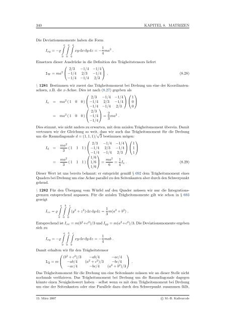 Mathematik fÃ¼r Physiker - Numerische Physik: Modellierung