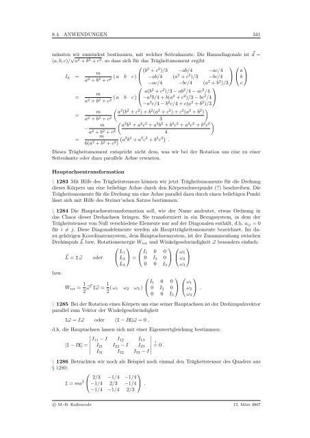 Mathematik fÃ¼r Physiker - Numerische Physik: Modellierung