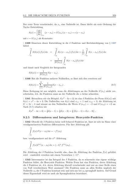 Mathematik fÃ¼r Physiker - Numerische Physik: Modellierung