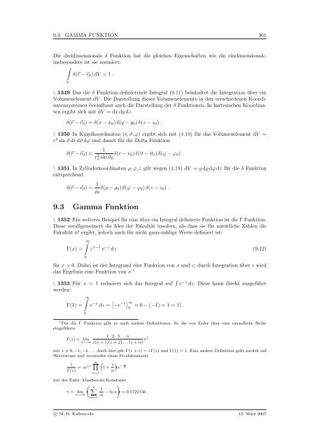 Mathematik fÃ¼r Physiker - Numerische Physik: Modellierung