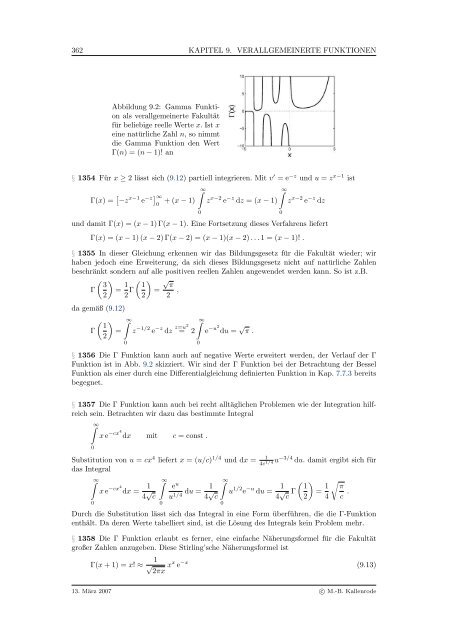 Mathematik fÃ¼r Physiker - Numerische Physik: Modellierung