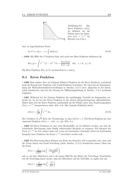 Mathematik fÃ¼r Physiker - Numerische Physik: Modellierung