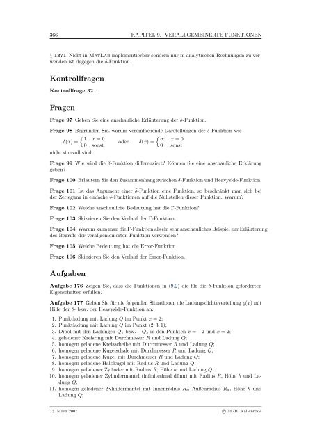 Mathematik fÃ¼r Physiker - Numerische Physik: Modellierung