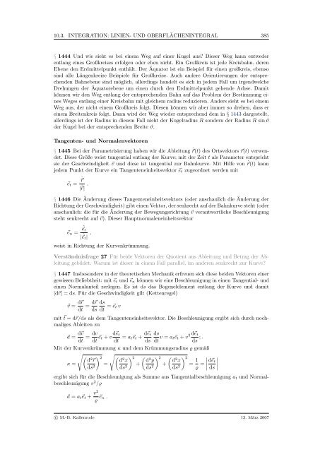 Mathematik fÃ¼r Physiker - Numerische Physik: Modellierung