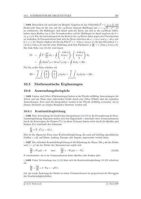 Mathematik fÃ¼r Physiker - Numerische Physik: Modellierung