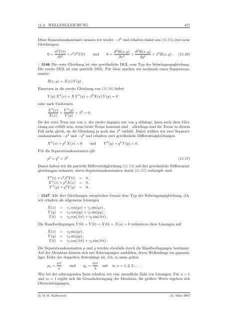 Mathematik fÃ¼r Physiker - Numerische Physik: Modellierung